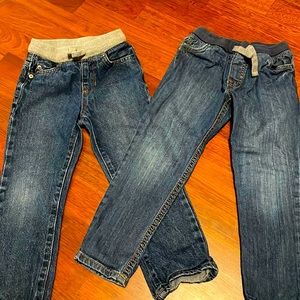 Set of boys elastic waist jeans